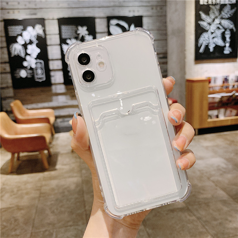Simple Transparent Card Phone Case All-inclusive Soft Silicone Drop-resistant photo 2
