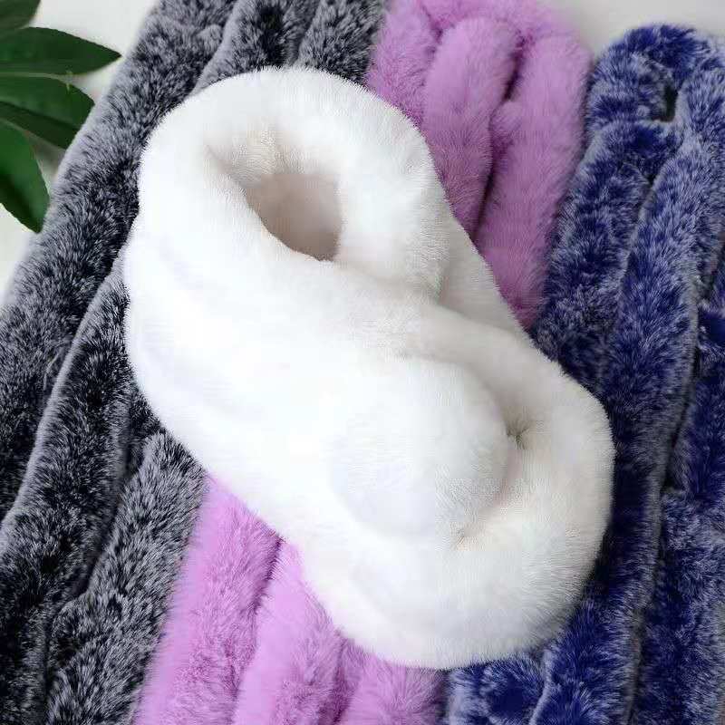 Rex Rabbit Fur Scarf For Women, Winter, Korean Style, Versatile, Thick And Warm photo 2