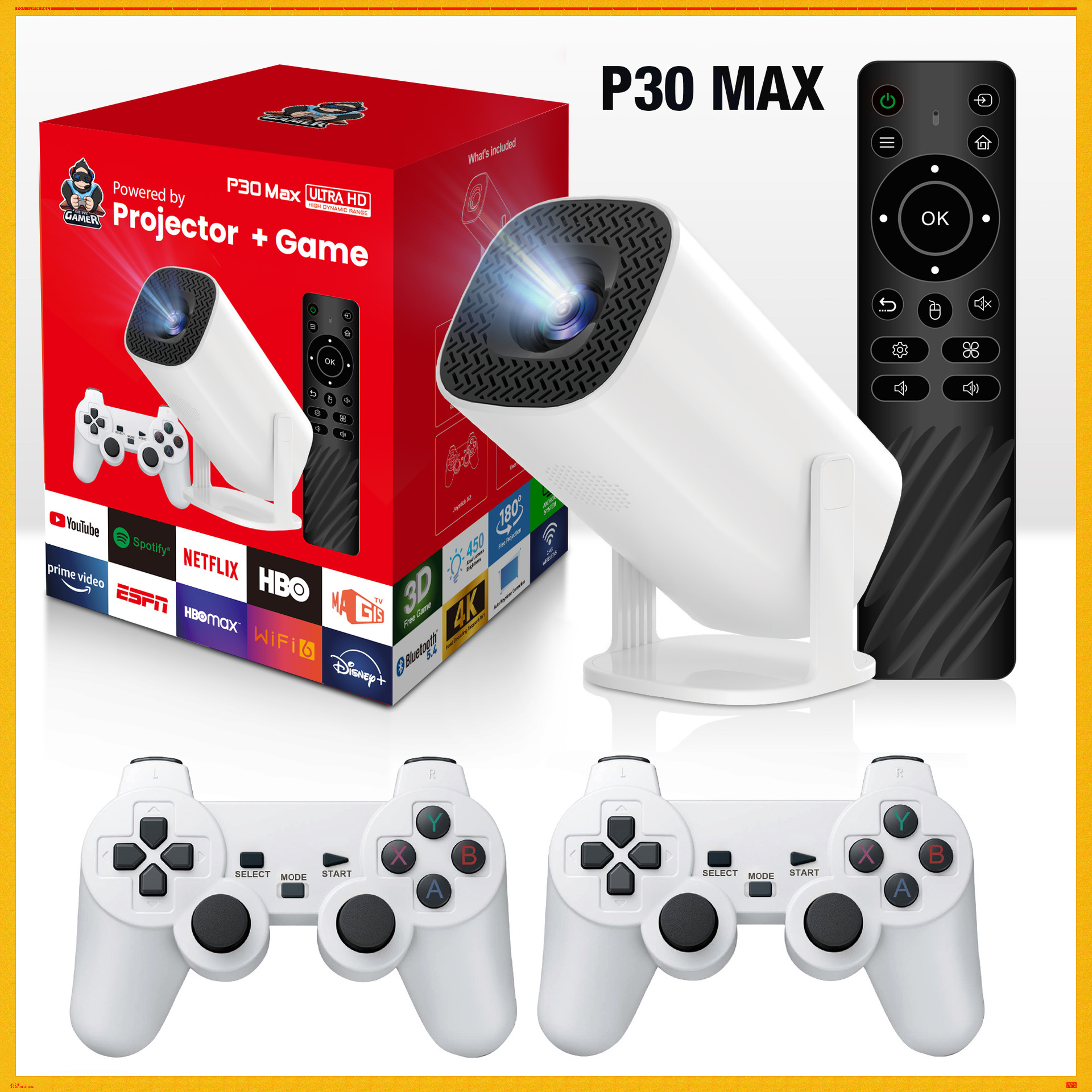 Wireless Same Screen HD Home Portable Game Projector photo 3