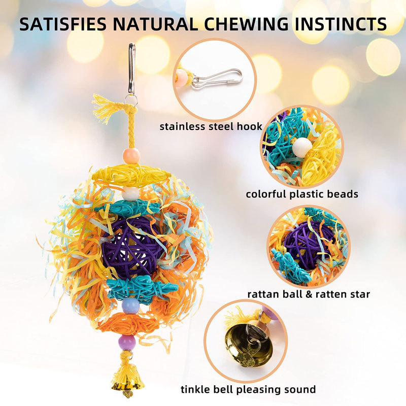 5PCs Parrot Gnawing Toy Cotton photo 3