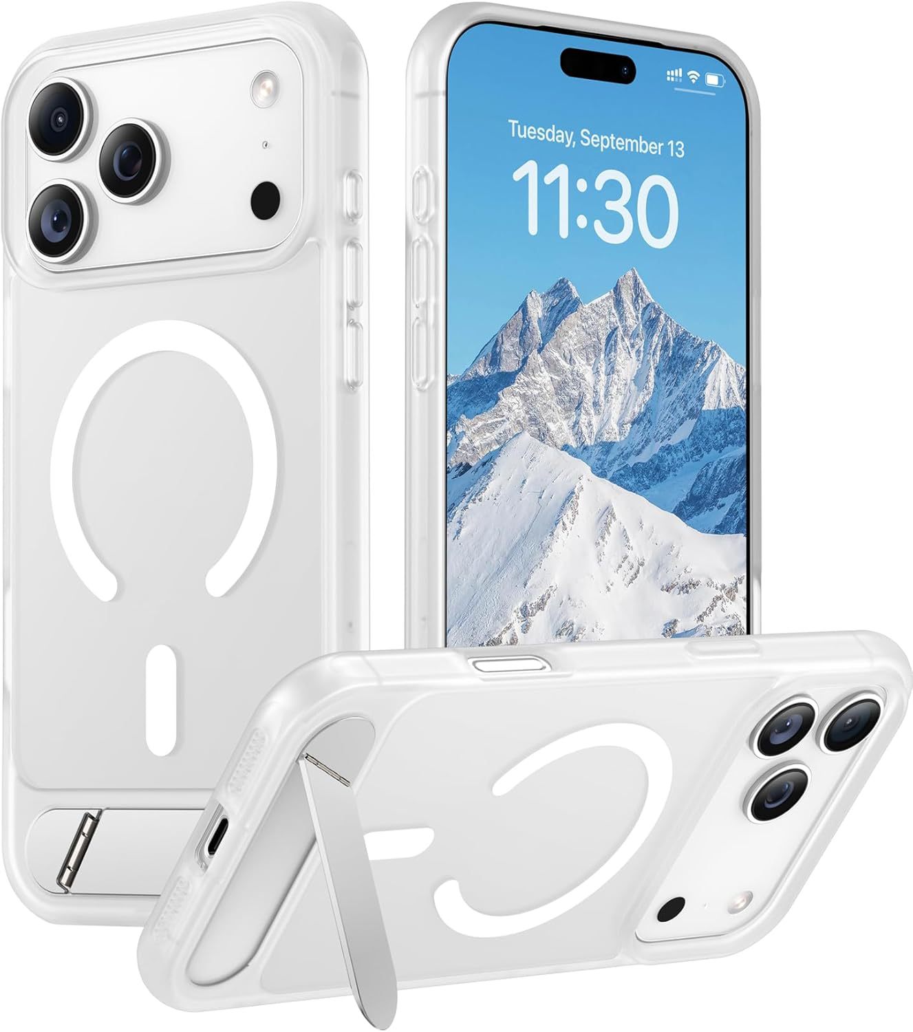 Skin-feel Magnetic Phone Case With A Single-line Stand photo 2