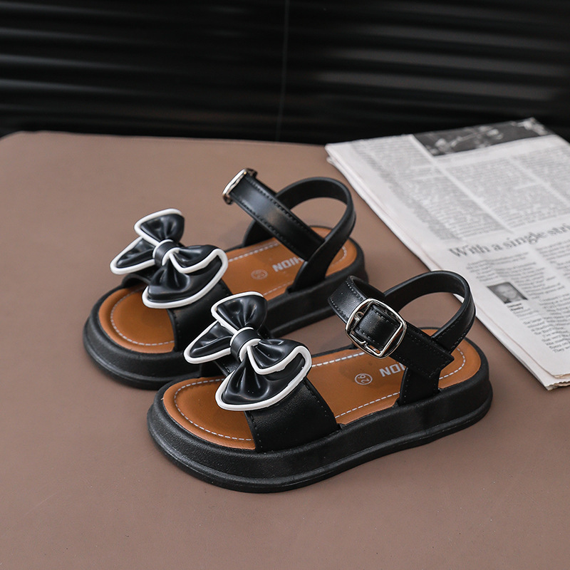 Girls Bow-Knot Non-Slip Velcro Sandals photo 3