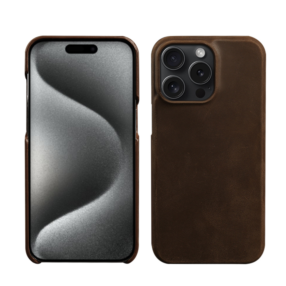 Applicable Crazy Horse Pattern Leather Phone Case photo 6