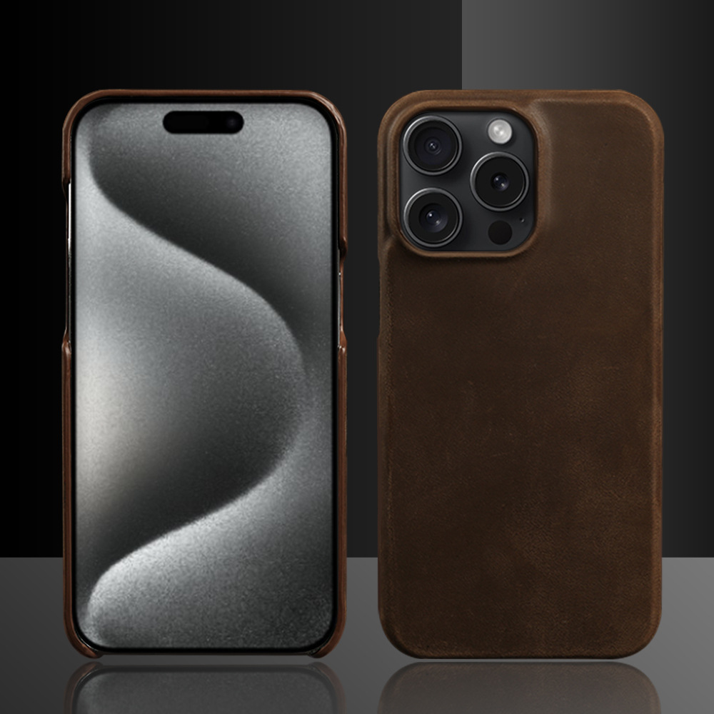Applicable Crazy Horse Pattern Leather Phone Case photo 2