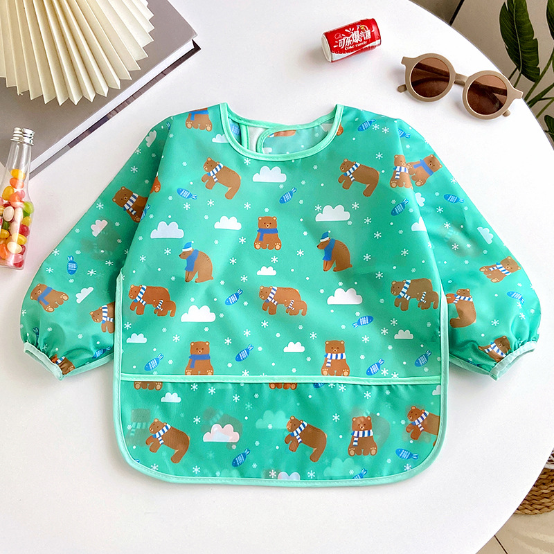 Baby Feeding Bib, Newborn Waterproof Cover Bib photo 8