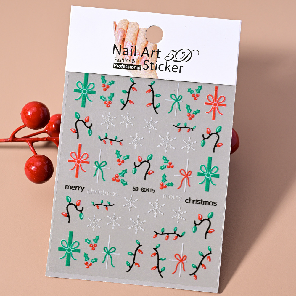 5D Embossed Nail Art Stickers photo 7