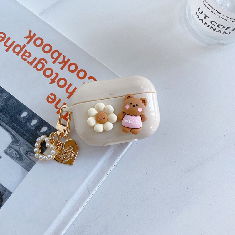 Three-generation Three-dimensional Flower Bear Niche Creative Silicone Case photo 5