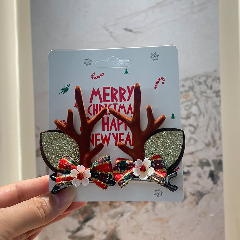 Unisex Christmas Reindeer Hair Clips For Festive Holiday Styling photo 5