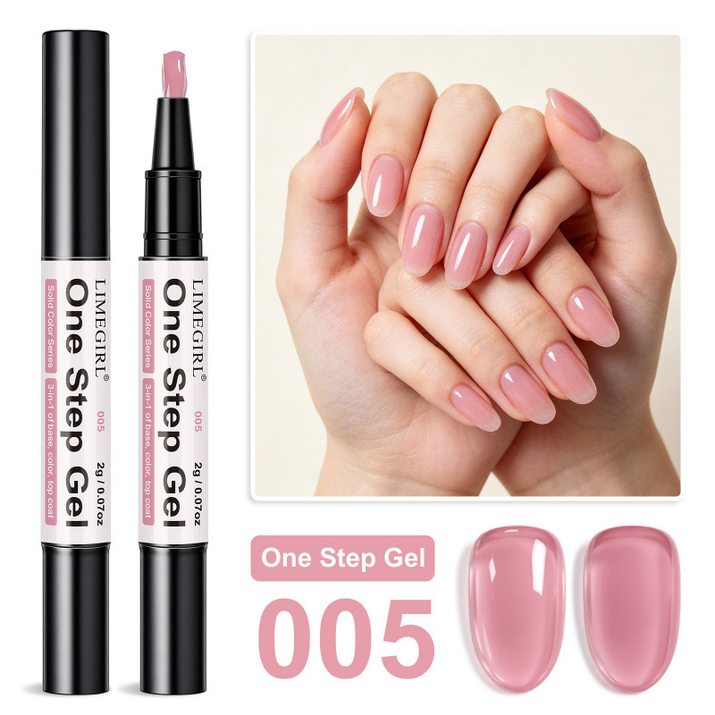 Solid Color One Step Gel Color Functional Base Free Top Coat Nail Polish Gel photo 6
