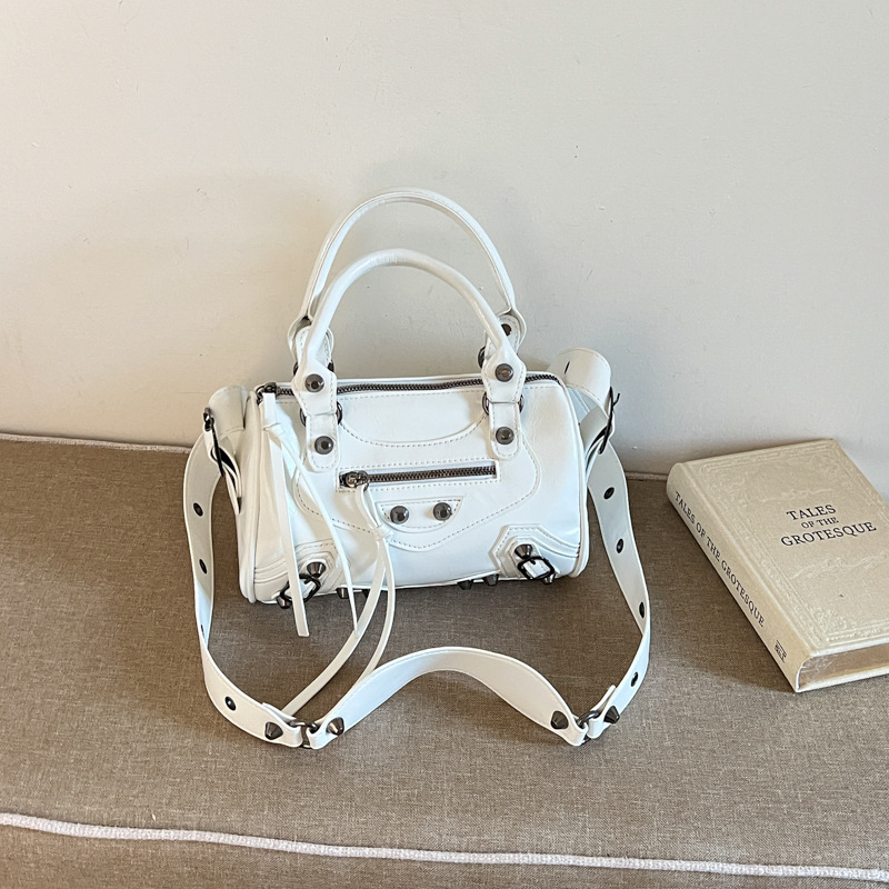 Handbag With Tassel And Stud Detailing Biker-style Shoulder Bag Crossbody Underarm Pillow Bag photo 4