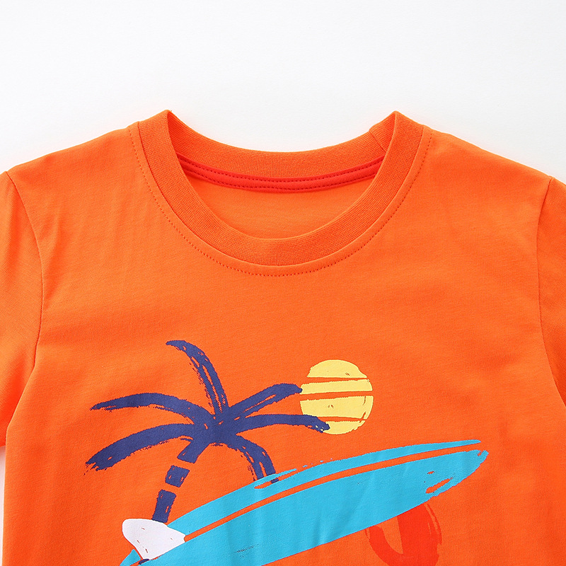 Fashionable Printed Crew-Neck Short-Sleeve Set For Boys photo 3