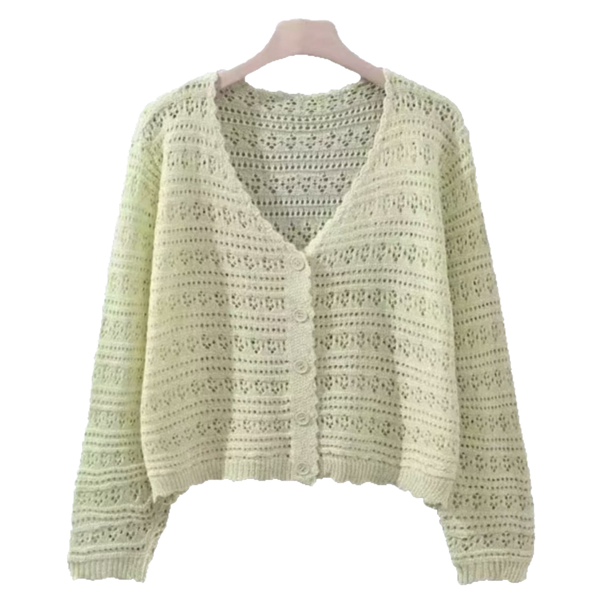 Women's Versatile Openwork Knit Cardigan photo 5