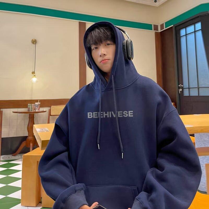 Solid-color Hooded Sweatshirt For Men Fallwinter Style photo 4
