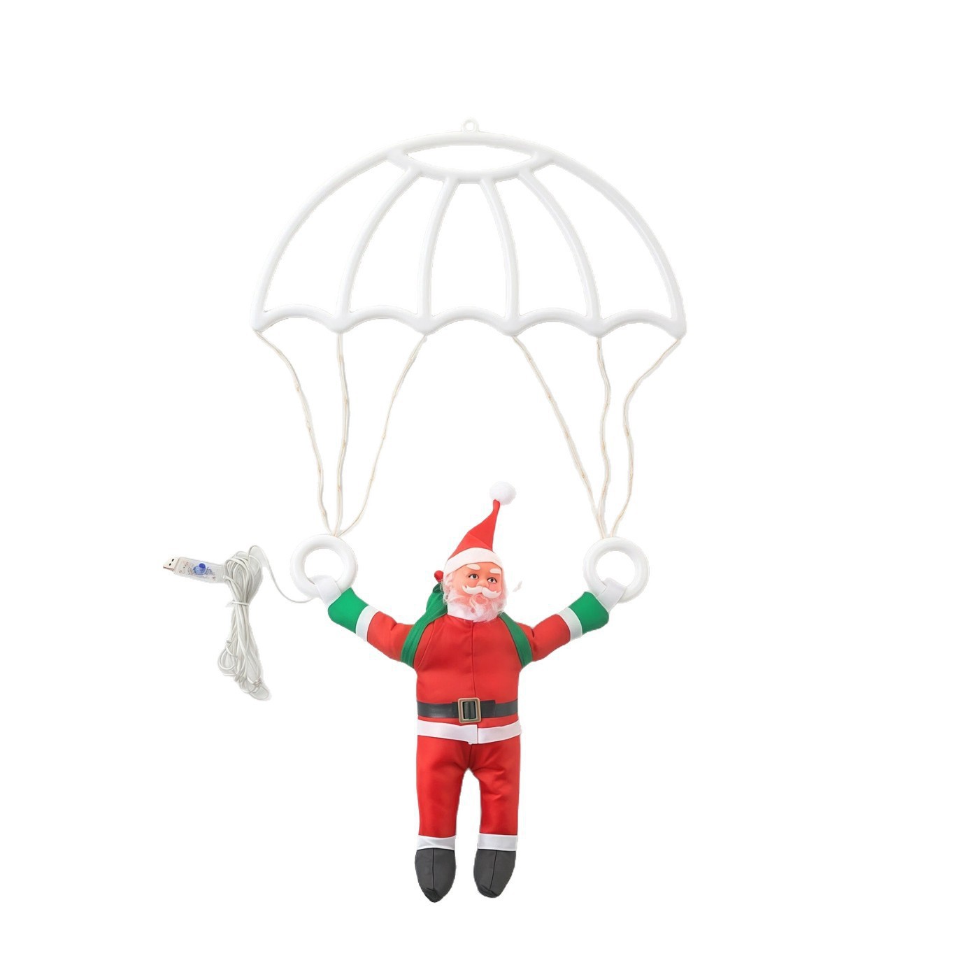 Santa Claus Parachute Light Christmas Atmosphere Decoration Light photo 4