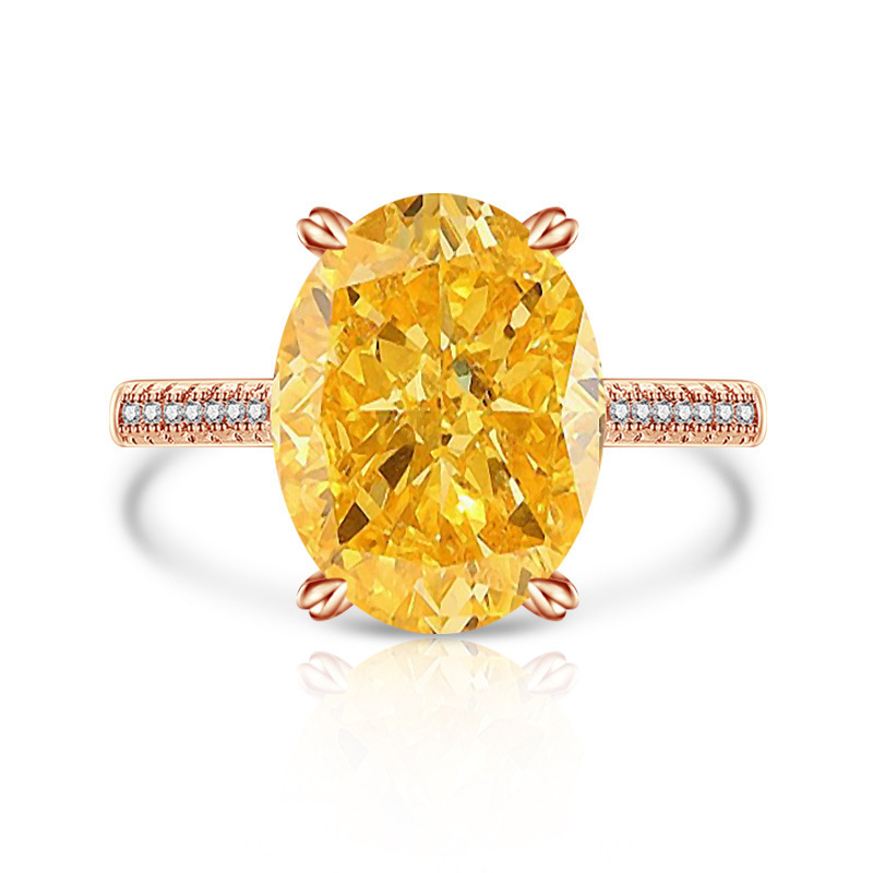 Female Versatile Casual Papalacha High Carbon Diamond Ice Flower Ring photo 4