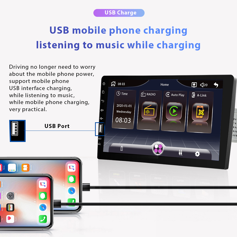9-inch CarPlay Single-Din MP5 Player For Cars photo 1