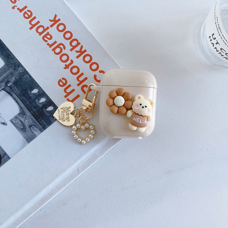 Three-generation Three-dimensional Flower Bear Niche Creative Silicone Case photo 3