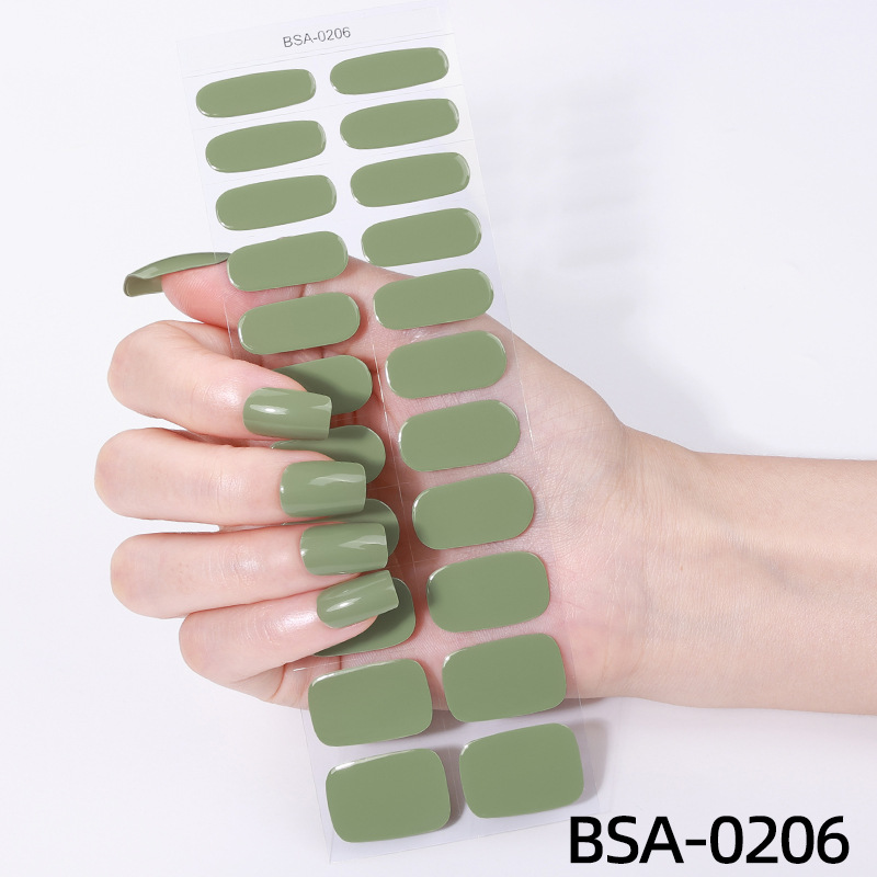 Solid-color Waterproof No-seal Nail Stickers photo 8