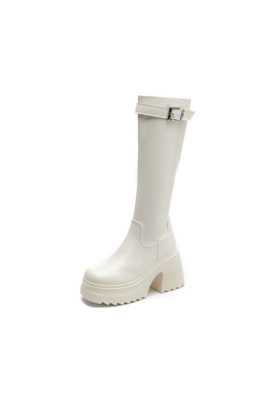 Women's Chunky-heeled Tall Height-increasing Boots With Thick Soles photo 2