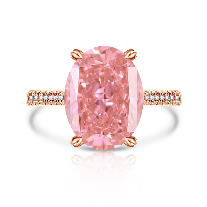 Female Versatile Casual Papalacha High Carbon Diamond Ice Flower Ring photo 8