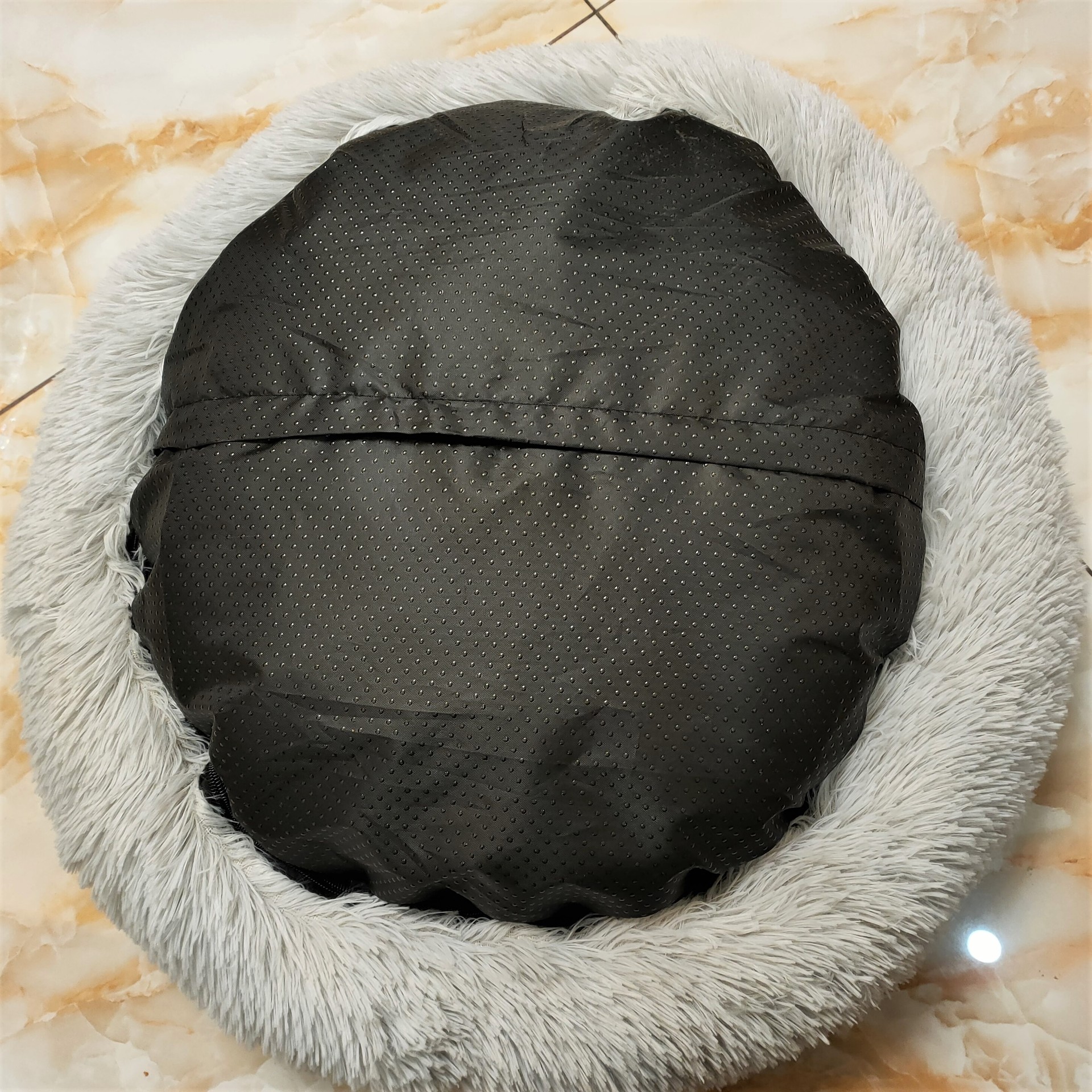 Removable And Washable Dog Bed Detachable Cat Bed Plush Round Design photo 7