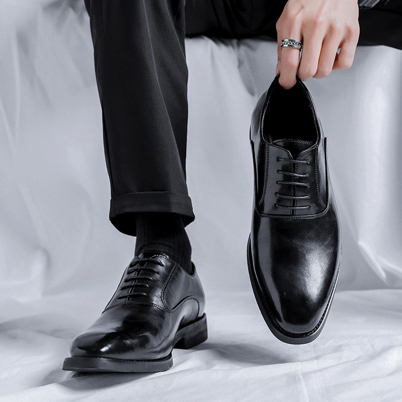 New Mens Pointed-toe, British-style, Minimalist Business Dress Shoes photo 1