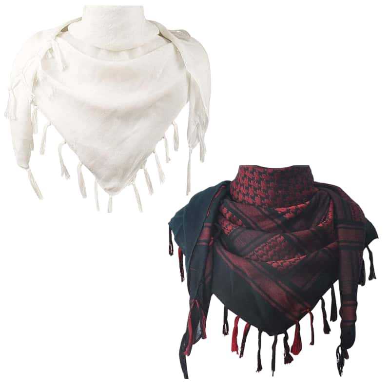 Jacquard Headscarf Scarf With Tassels Mens Scarf photo 2