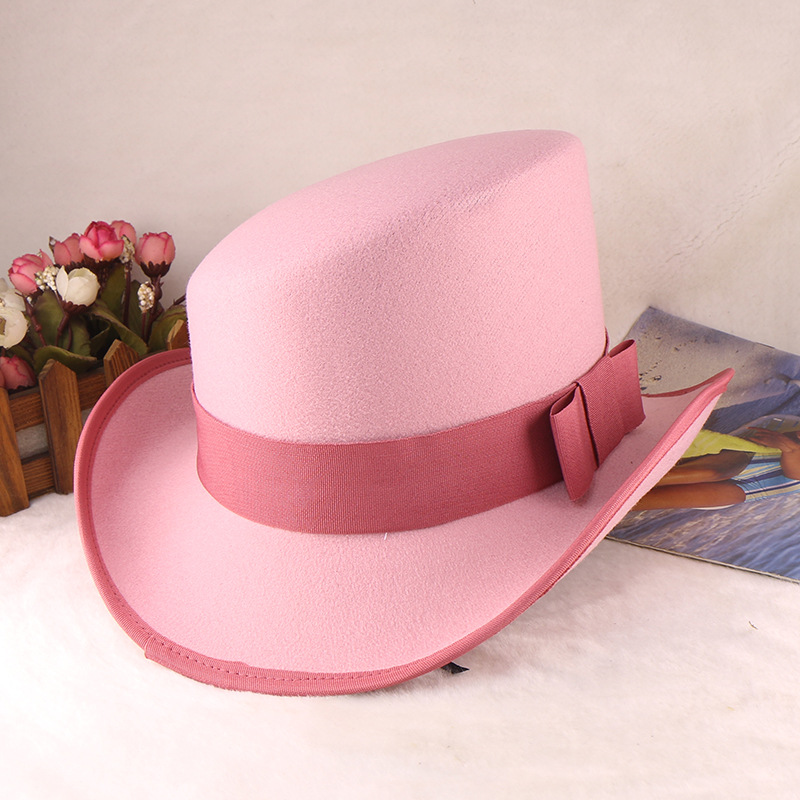 Womens Fashionable Rolled-brim Felt Wool Hat photo 3