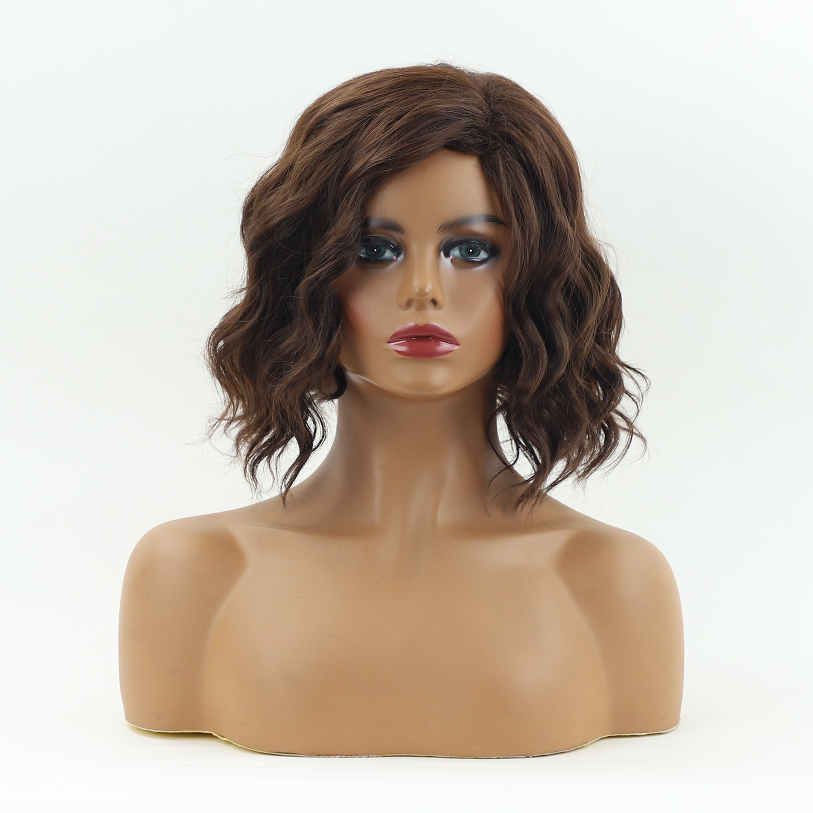 Womens Dyed Mid-length Curly Hair photo 8