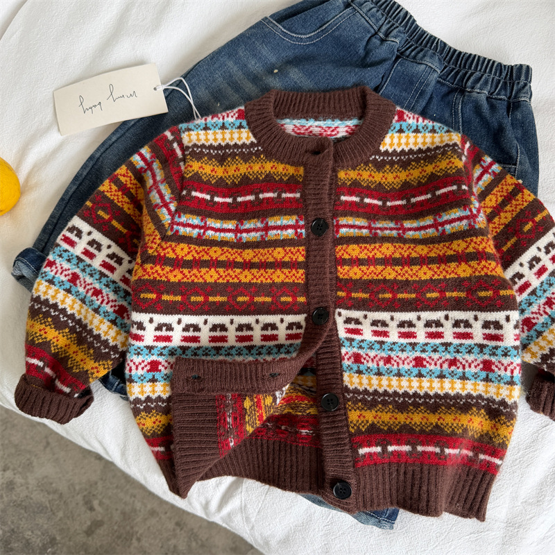 Baby Cardigan Vintage-style Wool Coat photo 5