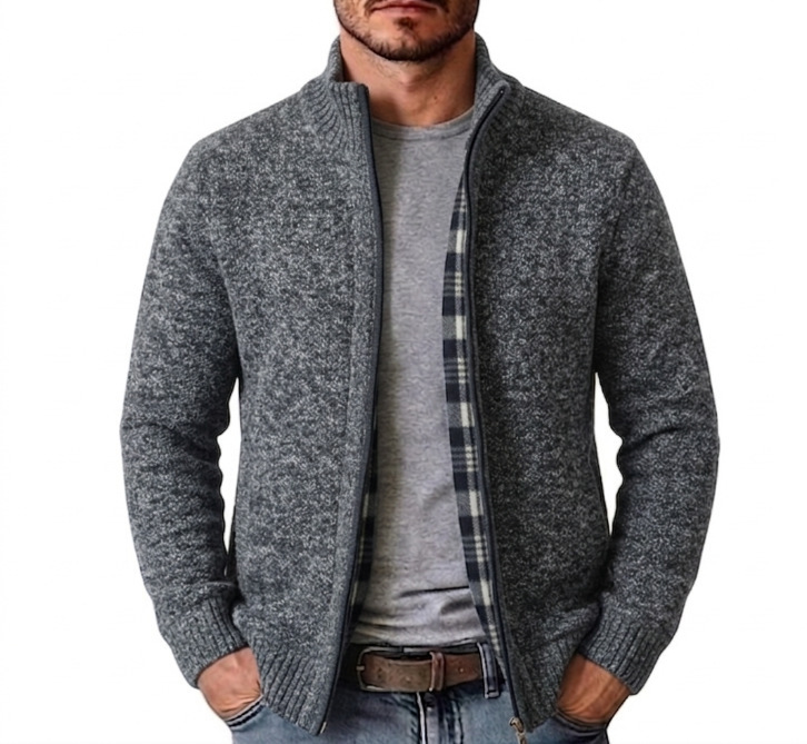 Men's Casual Loose-fit Knitted Cardigan photo 4