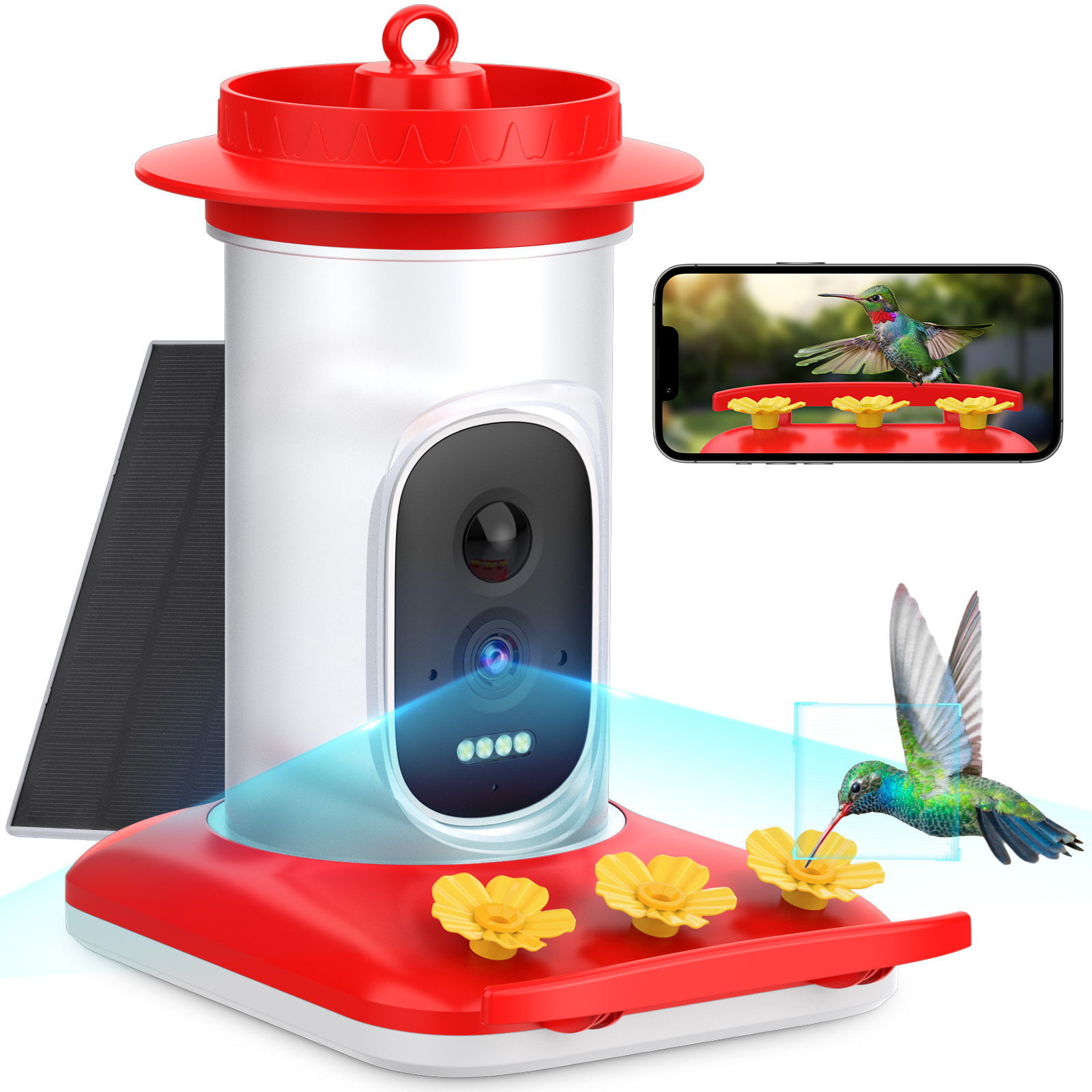 Intelligent Visual Hummingbird Water Feeder 5MP Pixel Outdoor HD photo 4