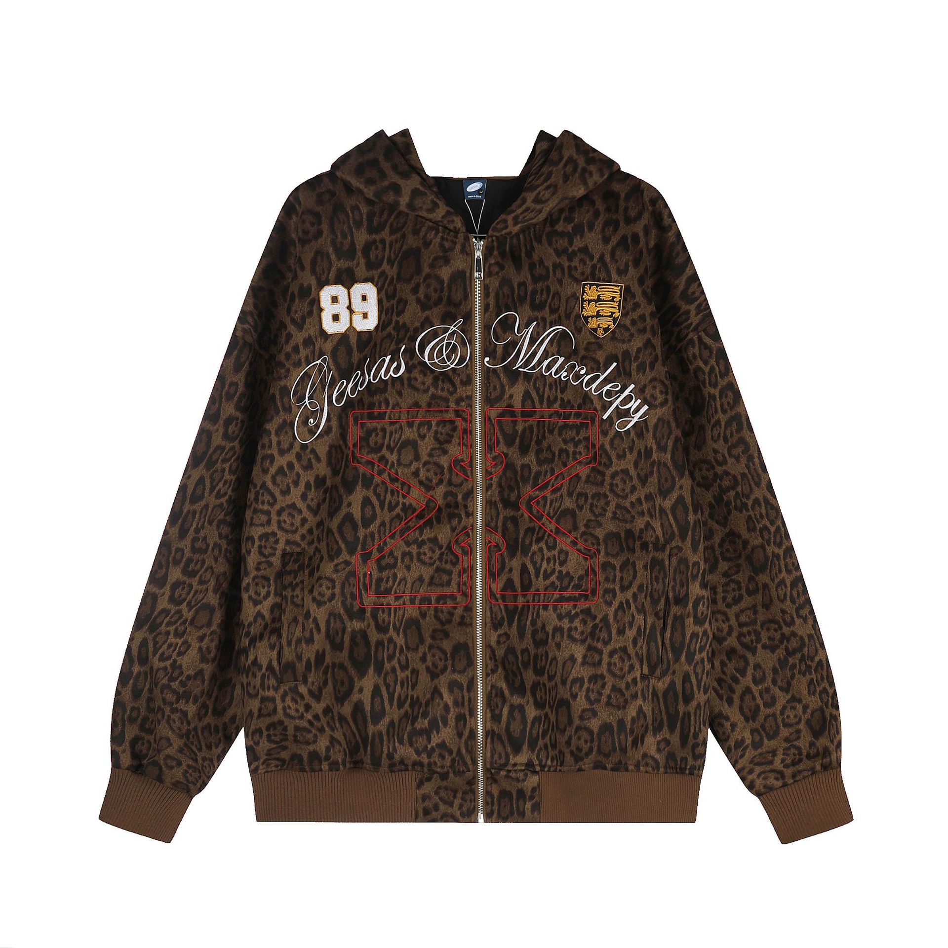 High-street Fashion Leopard-print 3D Printed Hooded Sweatshirt photo 4
