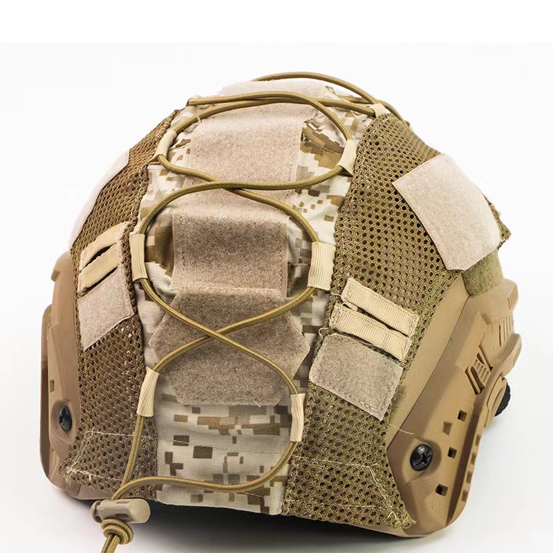 Camouflage Helmet Cover With Elastic Cord Tactical Camouflage Helmet Cover photo 6