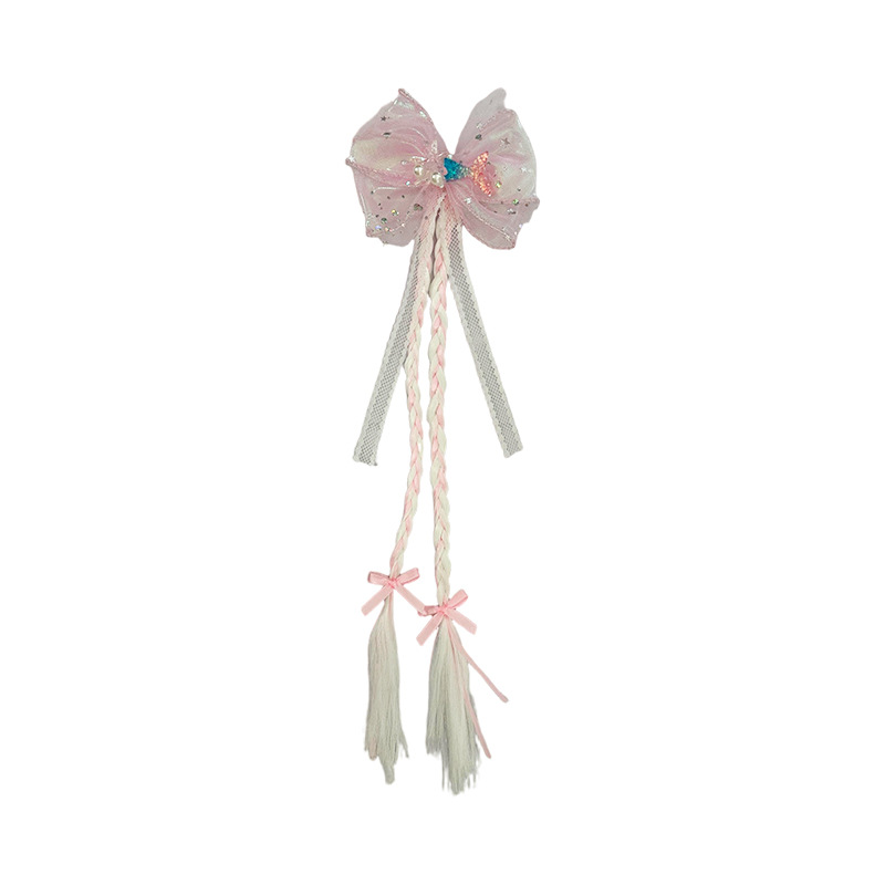 Princess Bow Ribbon Hair Clip Wig Braid photo 2