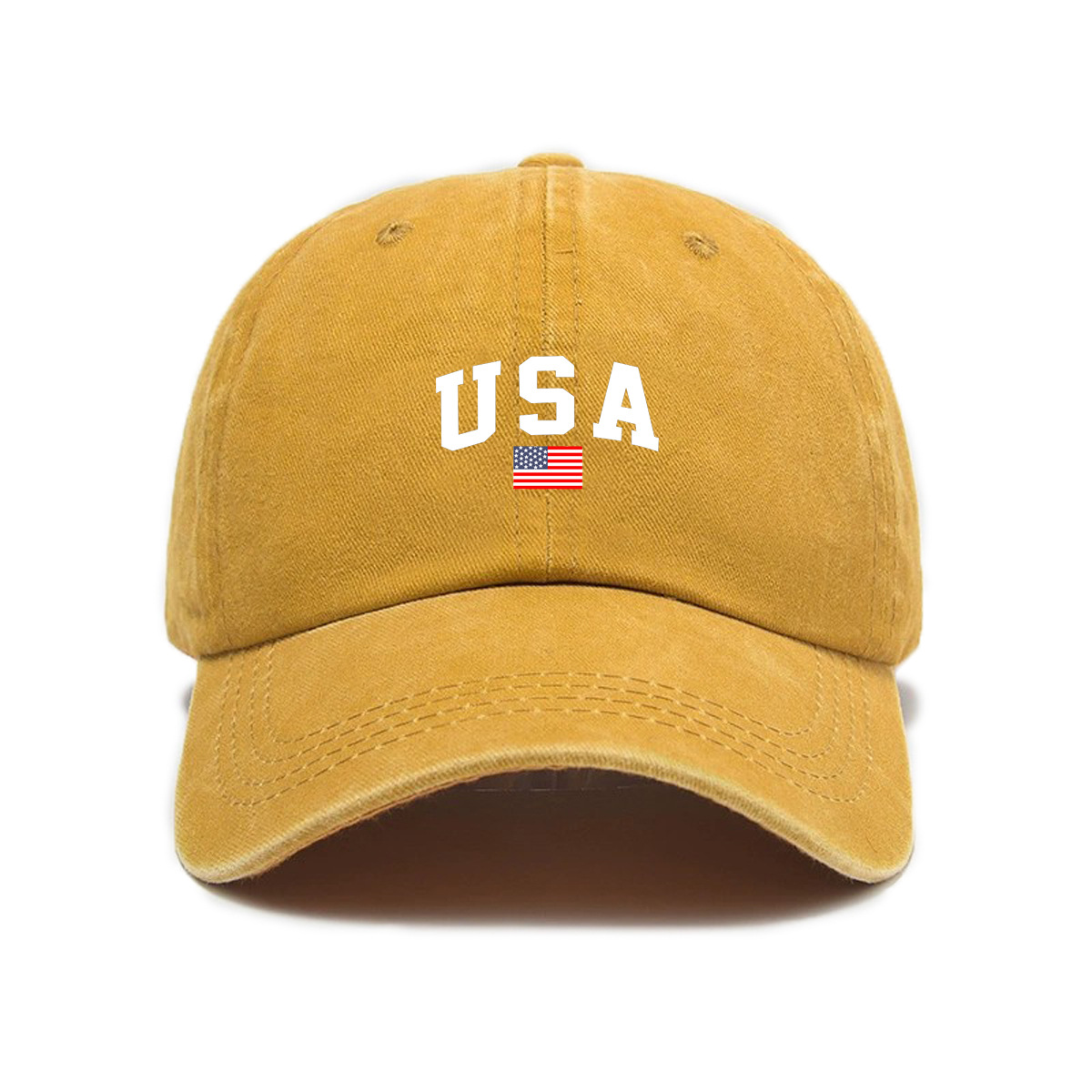 Letter-print Washed-and-distressed Soft-crown Vintage Baseball Cap photo 6