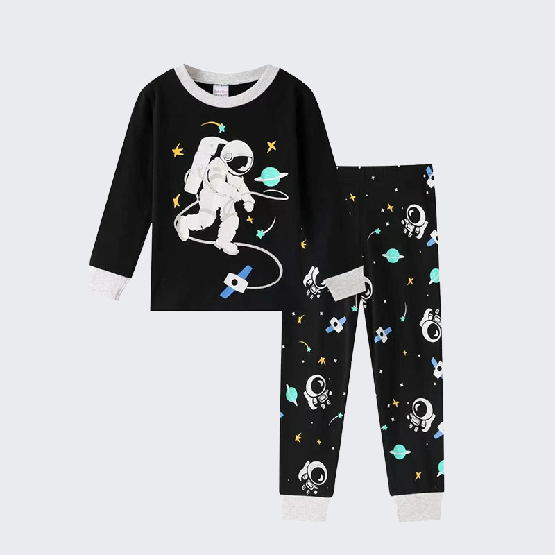 Childrens Space-themed Cotton Pajama Set photo 2