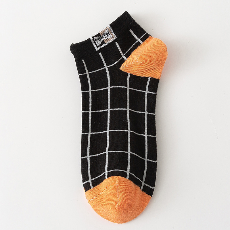 Mens Cotton Socks Plaid Pattern Low-cut All-season photo 2