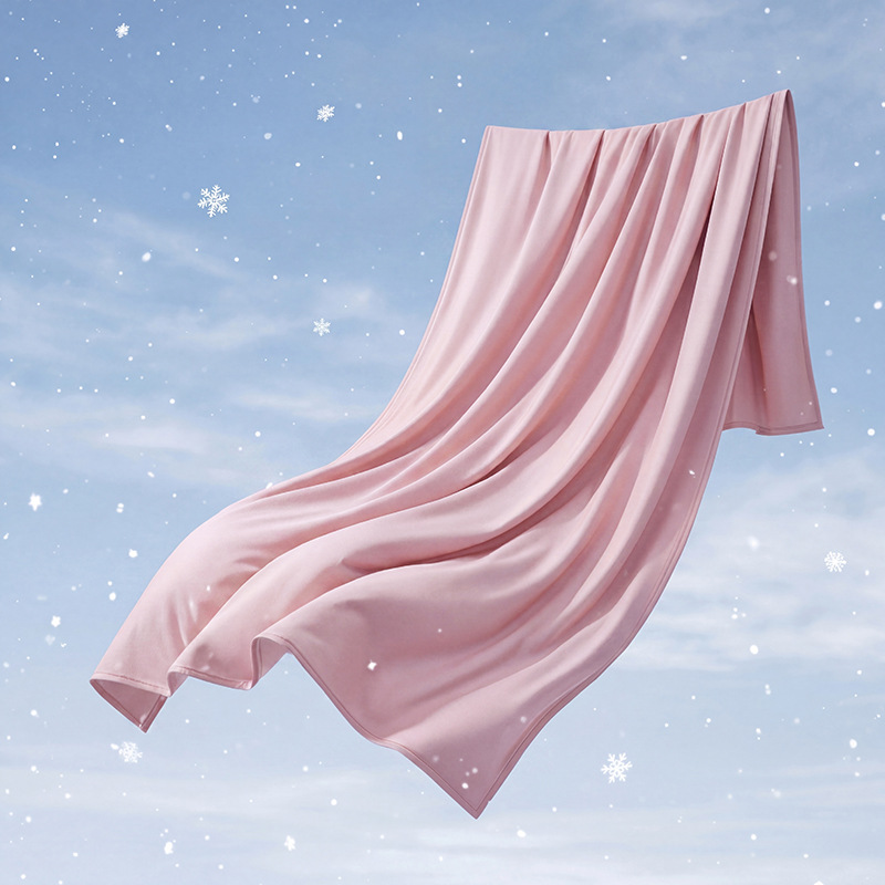 Viscose-ammonia Cool-feel Breathable Shawl Air-conditioning Blanket photo 6