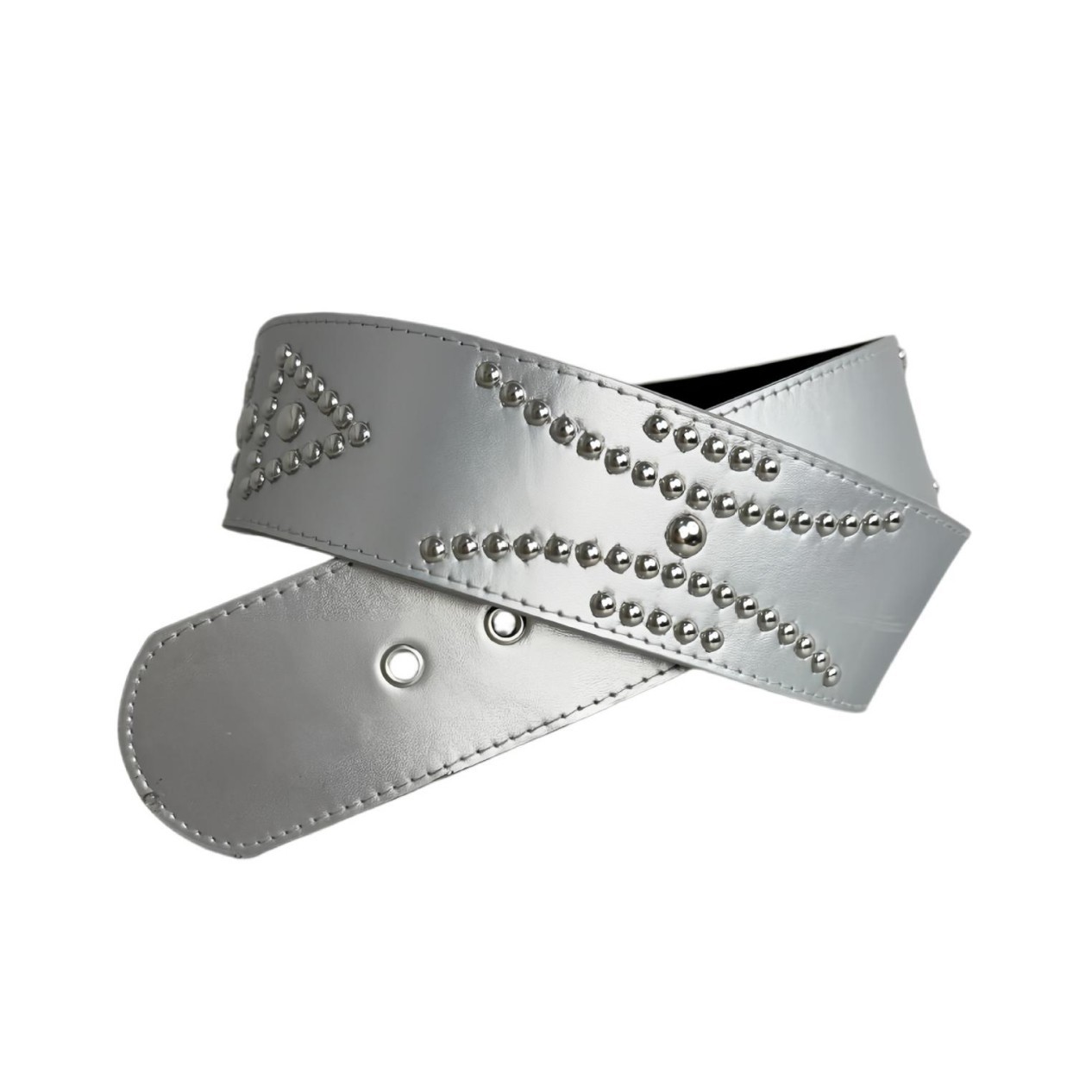 Women's Retro Silver Wide-buckle Belt photo 3