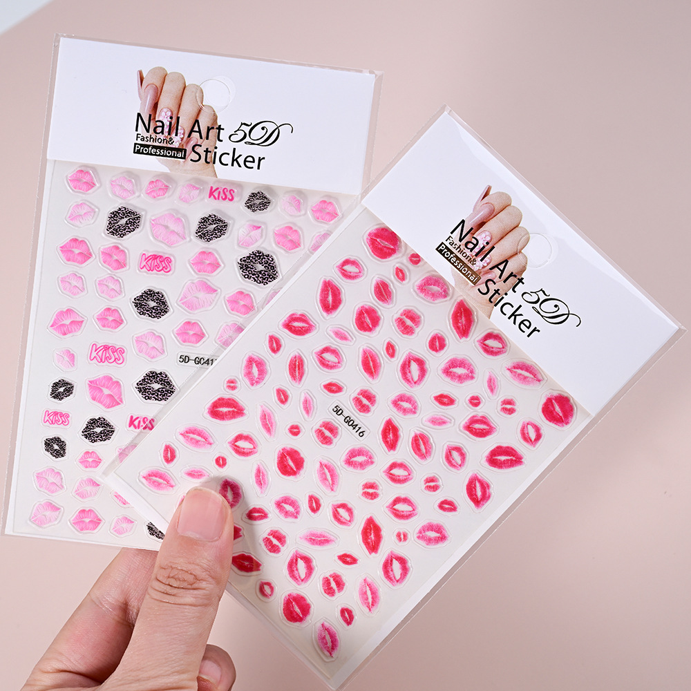 5D Embossed Nail Art Stickers photo 1