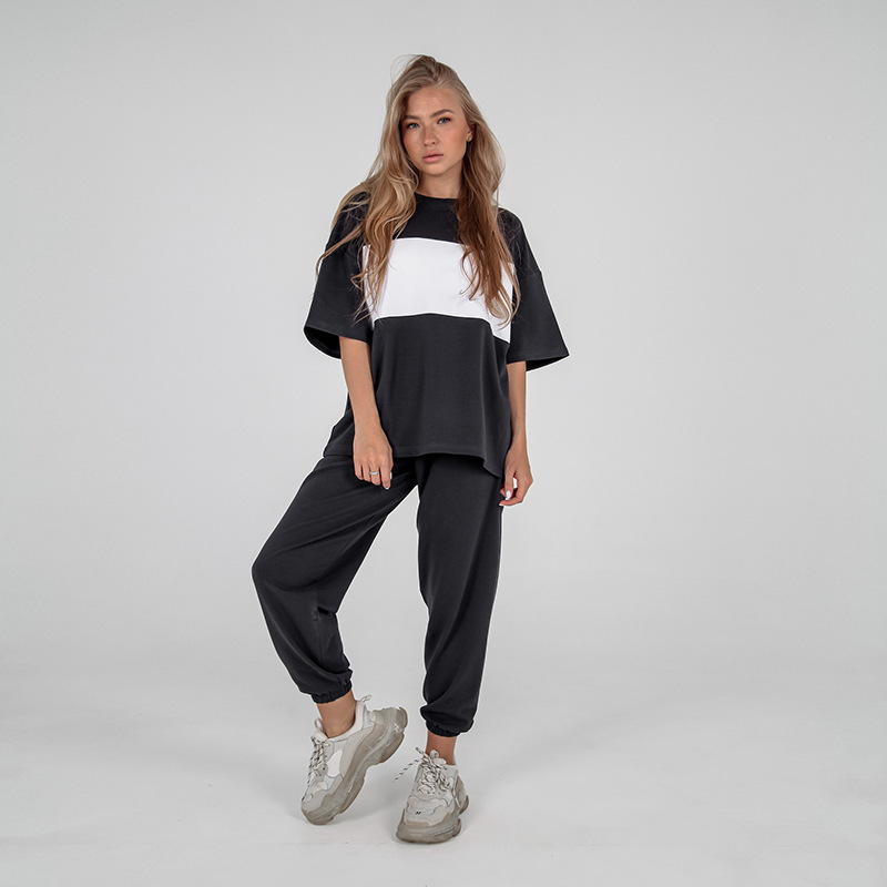 Round-neck Short-sleeve T-shirt Sports One-piece Set photo 3