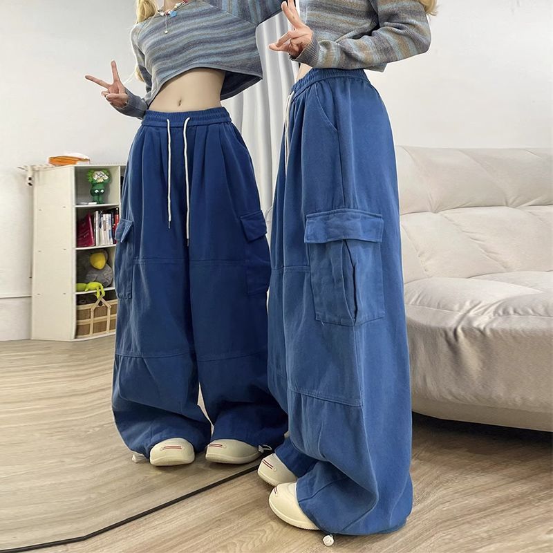 American-style Vintage Multi-pocket Work Pants photo 3