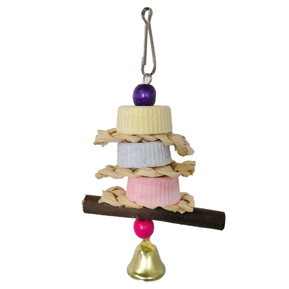 Parrot Calcium Supplement Bite Grinding Stone Bite String Straw Corn Husk Toy photo 7