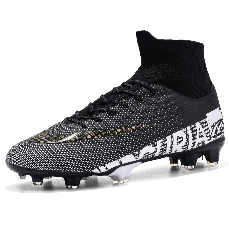 High-Top Football Men And Women Broken Nail Short Studs AG Long Nail TF Sports Training Shoes photo 4