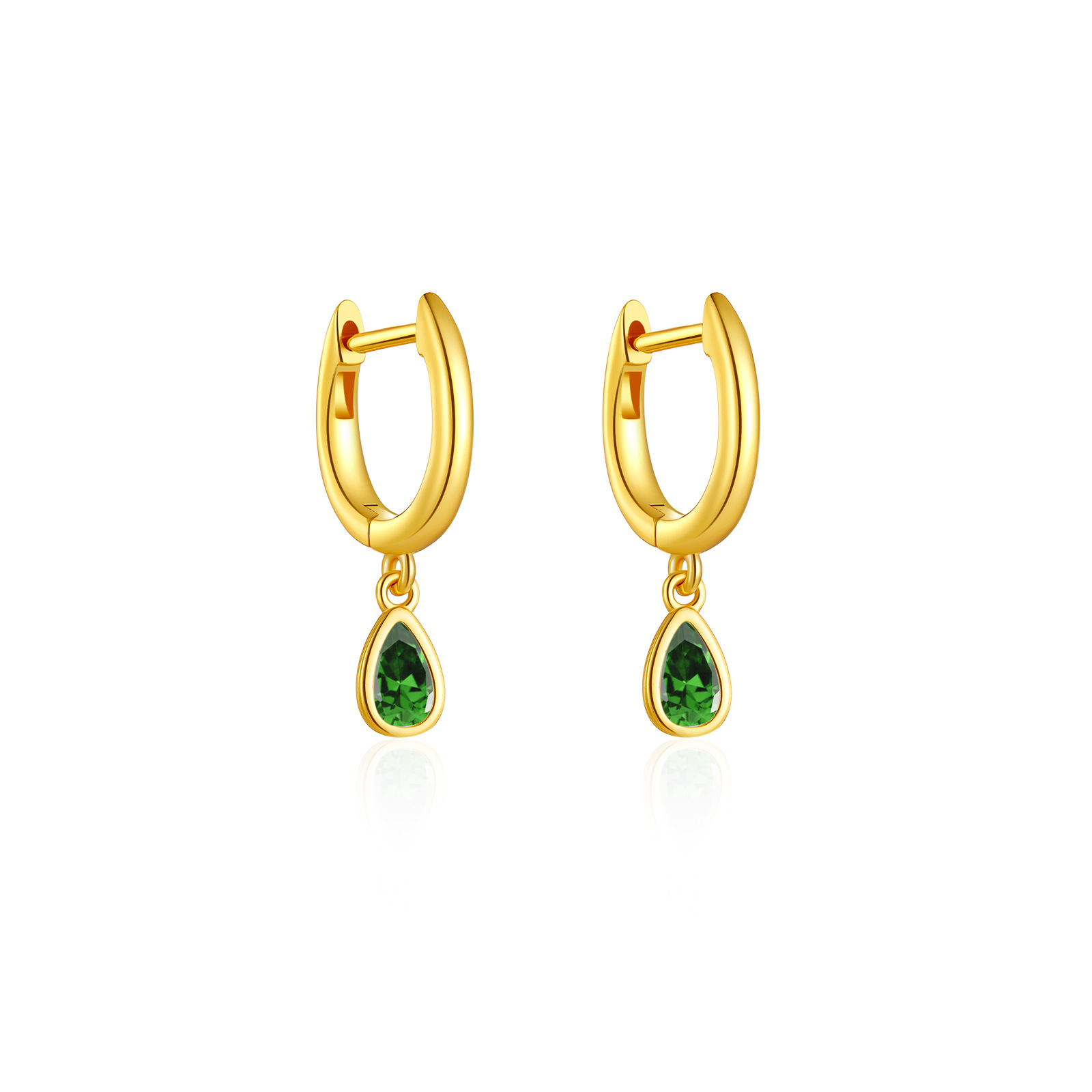 S925 Sterling Silver Earrings Colorful Pear-shaped Long Graceful And Fashionable Zircon Jewelry Earrings photo 4