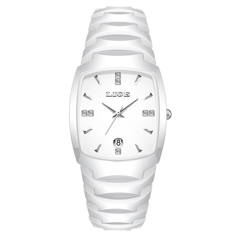 Square Calendar Waterproof Multi-function Sports Couple's Watch Quartz Watch photo 2