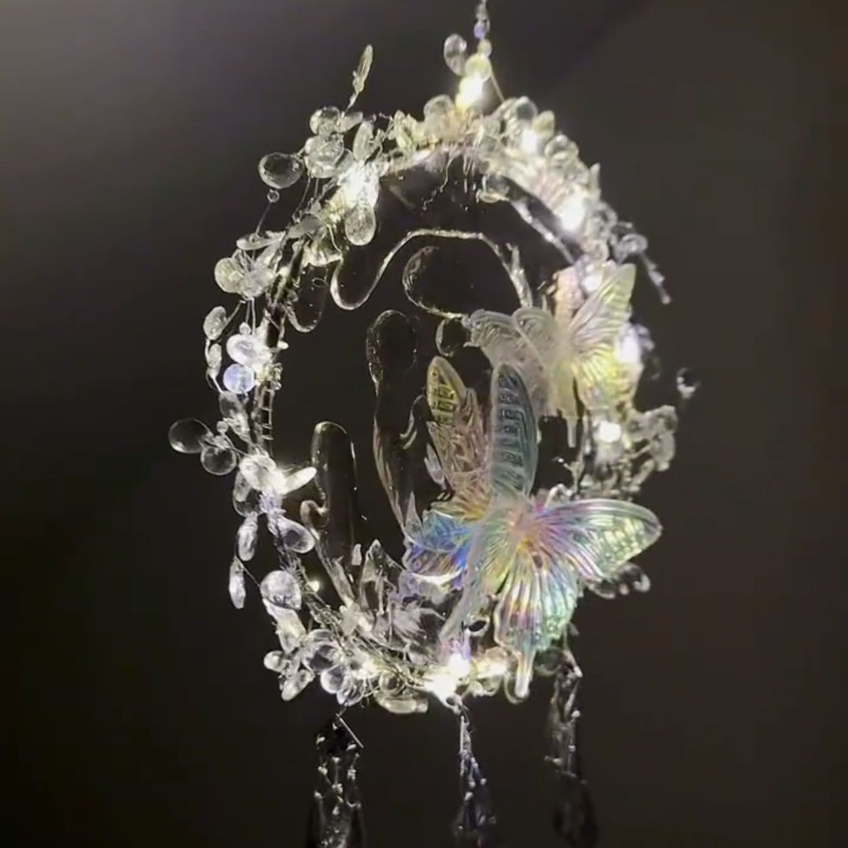 Water Flow Butterfly Night Light Pendant Complete Material Kit photo 4