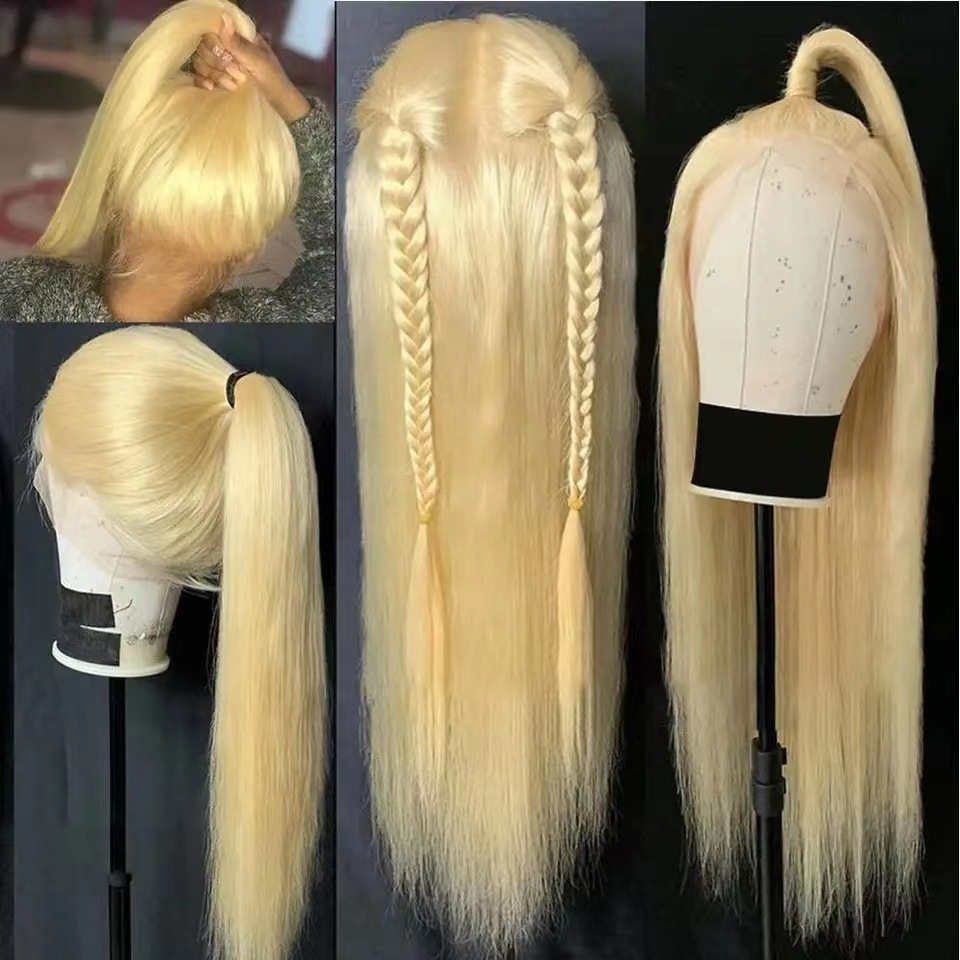Front Lace Long Straight African Women Wig Head Cover photo 3