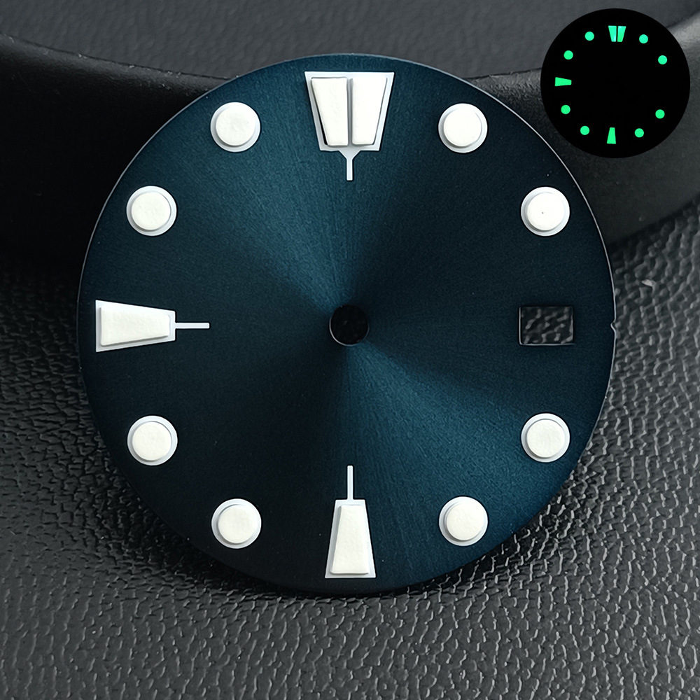 Watch Accessory 28.5mm Blue-green Luminous Dial Replacement Part photo 3